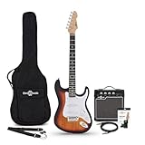 Chitarra Elettrica LA Sunburst, Amplificatore per Chitarra da 10W e Pacchetto di Accessori