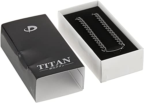 Phiten Carbonized Titanium Chain Bracelet – Corrosion-Resistant, Lightweight, Pure Premium Grade For Sports, Gym, And Athletics For Men And Women, Black 6.7 Inch #TOP1