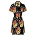 Coat Arms of German Flag Women's Lapel Short Sleeves Mini Dress Beach Vacation Button-down Shirt Dresses XS