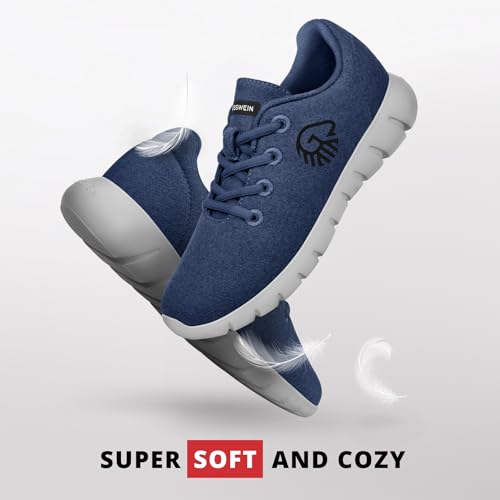 Giesswein Merino Runners Men - Breathable Merino Wool 3D Stretch Sneakers, Lightweight Men's Casual Shoes with Replaceable Footbed Ocean Blue4