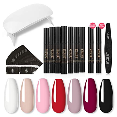 RG-FA Gel-Nagellack, 31 Stück, Gel-Nagellack-Stift, UV-Nagelgel, Soak-Off, Basislack, LED-Lampe, Set mit…