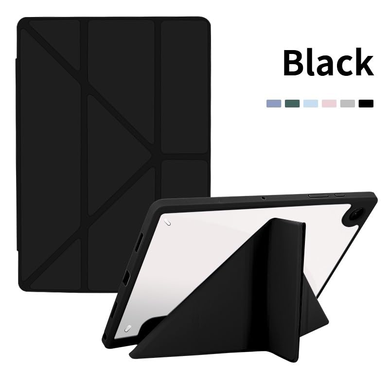 Coque Samsung Tab S8 Plus et S7 Plus 12.4 pouces noire avec dos transparent - 7