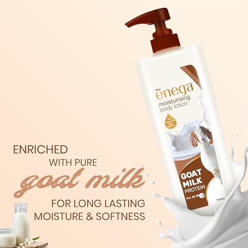Image of Enega Goat Milk Protein For All Skin Non Grassy & Deep Nourish Moisturizing Body Lotion for Men & Women - 750 ML (Pack of 1)