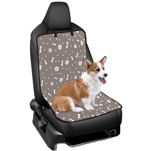 Autositzbezüge für Hunde, Vorder Hund Autoschondecke Rückbank, Autositzschoner Kratzfester Rutschfester, Hund Auto Autositz Abdeckung Universell passend für Pkw, LKW, Transporter und SUVs (Grau)