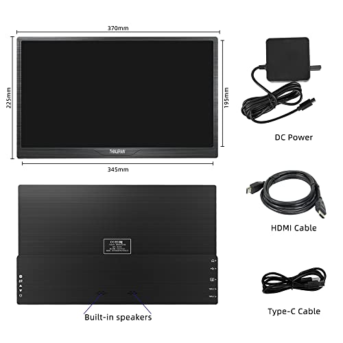 Thinlerain 4K Portable Monitor-15.6" Usb C Monitor Ips Uhd 3840X2160 External Monitor With 75% Srgb 250 Nits Brightness, Usb C Hdmi Usb, Compatible For Laptop,Pc, Phone #TOP6