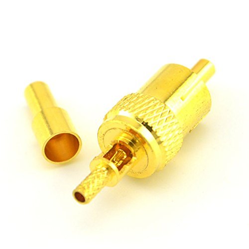Gold Plated RCA Male Coax Cable Connector for RG174 RG316 Cable (Pack of 2) Ships from USA