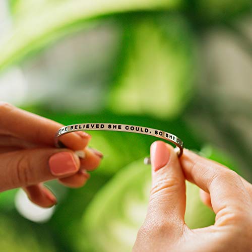 Mantraband Bracelets - Inspirational Engraved Adjustable Mantra Band Cuff Bracelet - Gold Color - Gifts For Women #TOP4