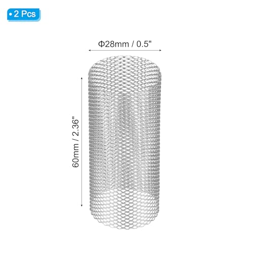 Image of PATIKIL 2 Pcs 28mm OD Strainer Mesh, 60mm H Screen Y Shaped Strainer Filter Valve Mesh Screen 304 Stainless Steel Strainer Mesh for Debris Pump Water Oil Separation