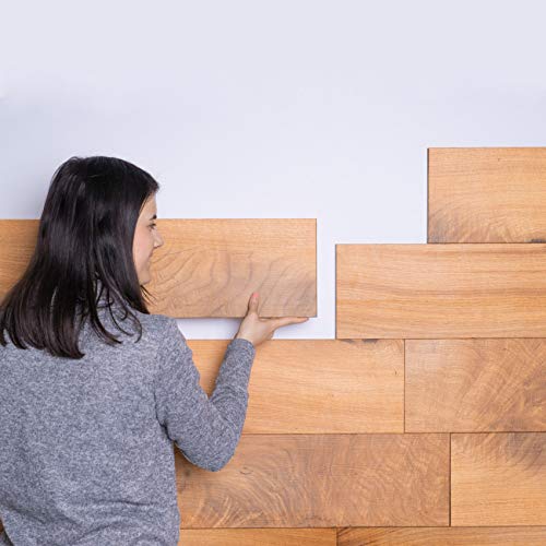 SUN WOOD Stil-brett Holz Wandverkleidung //EICHE VITAL 126 Holzverkleidung im edlen Eichen Design 4 Wandpaneele 0,64 m² Holzwand mit 3D Optik Cover