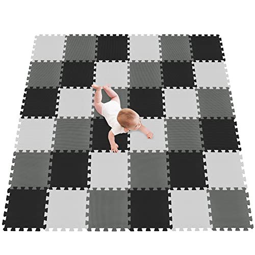 meiqicool Puzzlematte Spielteppich Baby, sicher ungiftig geruchlos Schaumstoff für Puzzleteppich...