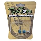 Trik Topz Dice Cable Tips - Pair - Clear Blue