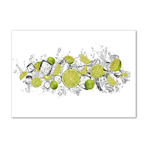 Tirages sur toile déco 100x70 cm nourriture et boissons et glaçons de limonka vert Tulup