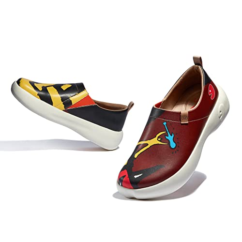 Uin Women's Art Travel Walking Shoes Slip On Casual Lightweight Wide Toe Fashion Sneaker Toledo Ⅶ Rock Hard (6) #TOP3