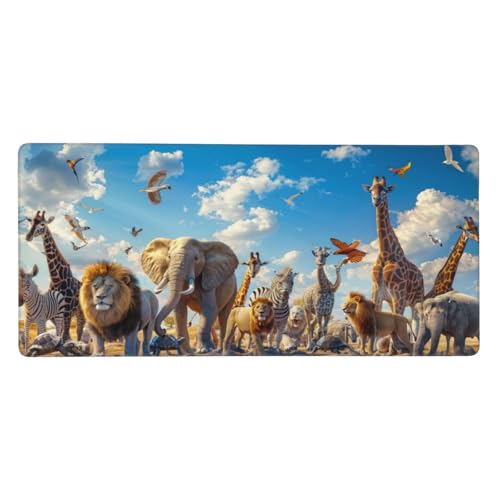 Alfombrilla ratón animal de 80x30 cm que transforma tu escritorio en un espacio gaming cómodo