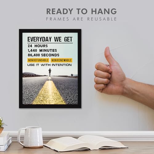 Image of Chaka Chaundh - Motivational Everyday we getQuote Frames - Inspirational Wall Art Quotes for OFFICE, STUDENT, STUDY ROOM - Work Hard, Believe in yourself, Ability (14 X 11 Inches - Set of 4)