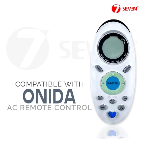 Image of 7SEVEN Compatible Onida AC Remote ZH /TX-02 Model 143a 1 1.5 2 Ton Split Air Conditioner - Match Exactly with Existing Onida ac Remote Control and Make Sure Centre Key Should be in Black Colour