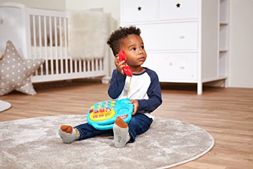 Simba 104010016 - ABC buntes Telefon, Babyspielzeug, Drehbilderdisplay, Melodie, Spieltelefon, Lerntelefon, mit verschiedenen Sounds, 20cm, Motorik, Kleinkind, ab 6 Monaten