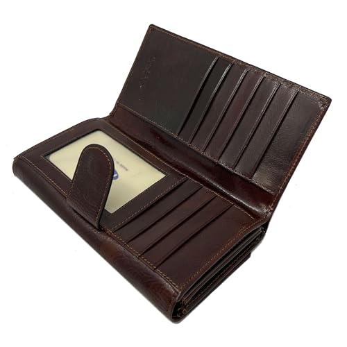 Floto Roma Checkbook Wallet (Brown)