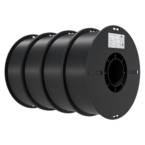 Creality Ender-PLA Filament Value Pack Black 4 kg Spool PLA Filament 1.8 mm Resistant for 3D Printers, Neatly Wound Flui