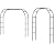 Tytroy Reconfigurable & Easy-to-Assemble Metal Outdoor & Indoor 7'6" Xmas Arch Garden or Wedding Arch Arbor for Wedding Bridal Party Elegant Decorations & Garden Climbing Plants Vines (Black 1PC)
