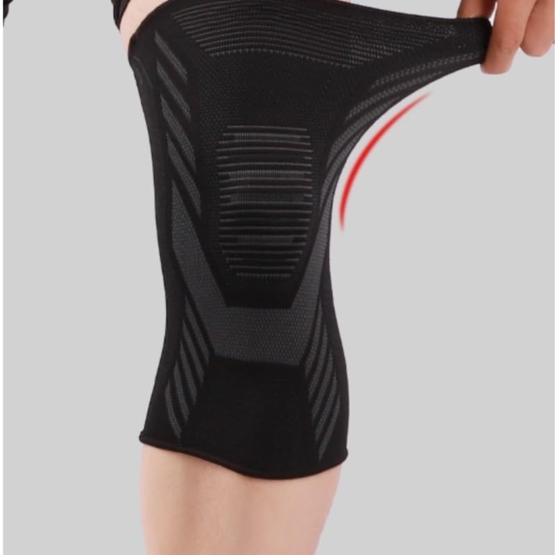 Four-sided Stretch Knitted Nylon Knee Pads for Running Silicone for Men Women