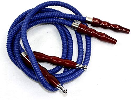 Neverxhale Premium Series: 11" 2 Hose Hookah Shisha Complete Set - Mini Pumpkin Glass Vase - Pick Your Color (Royal Blue) #TOP4
