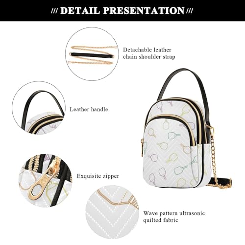 Image of MCHIVER Golf Crossbody Bag for Women Cell Phone Purse Wallet with Removable Chain Shoulder Handbag