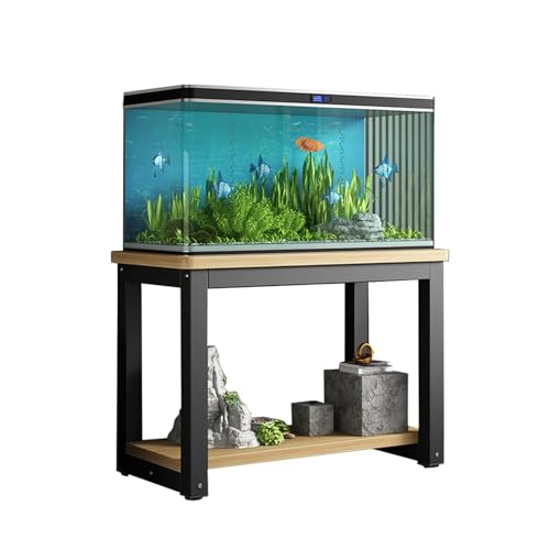 Mesa Acuario Soporte para Pecera con Alfombrillas Antideslizantes, Mesa Negra para Tortugueras, Mueble para Acuario de Salón, Mesa Decorativa para Pecera, Soporte para Reptiles(A,40x30cm(15 3/4'x11 3/