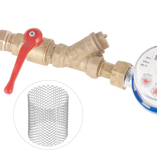 Image of PATIKIL 2 Pcs 28mm OD Strainer Mesh, 30mm H Screen Y Shaped Strainer Filter Valve Mesh Screen 304 Stainless Steel Strainer Mesh for Debris Pump Water Oil Separation