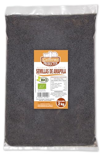 Guillermo | Semillas de amapola BIO - Bolsa 2 kg. | 100% ecológico | Fortalecen los huesos | Favorecen la digestión | Fuente de fibra