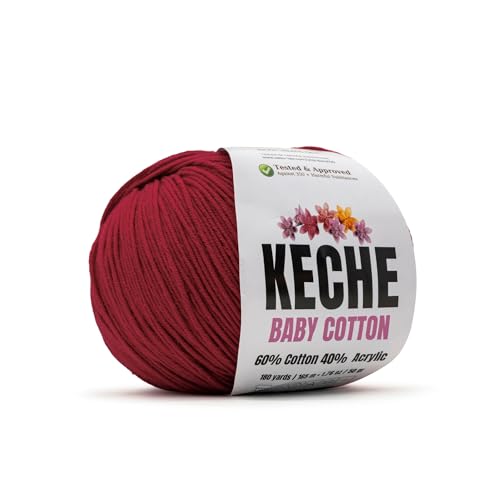 Keche Baby Cotton, 60% Cotton 40% Acrylic Yarn, Soft Cotton