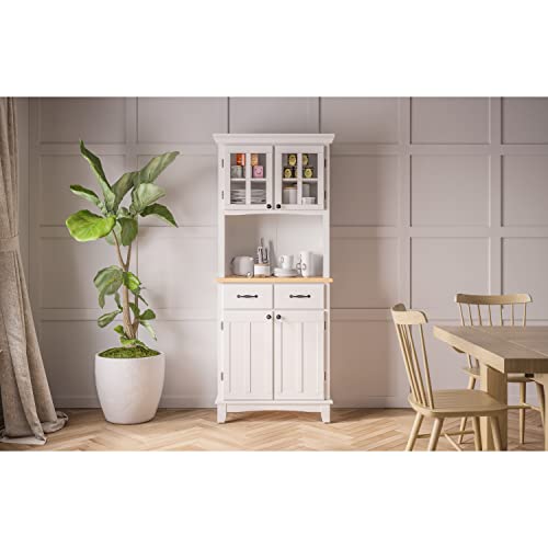 Buffet Of Buffet White With Wood Top With Buffet By Home Styles #TOP3