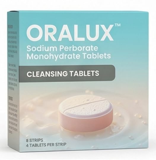 Denture Cleaner Tablets Pack Of 1 (32 Tablets) Active Oxygen Cleaning For Dentures, Retainers, Clear Aligners & Night Guards, Sodium Perborate Monohydrate Effervescent Soak