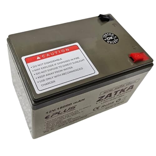 Image of EPLUS Zatka 12V 18Ah Lithium LiFePO4 Battery with BMS | 5X Life vs Lead Acid | Fast Charging | for Solar, 45+ Double Motor Spray Pump, Toy car, Fence Pulse Machine