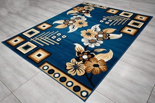 Image of Blue Area Rug 8x11 Feet