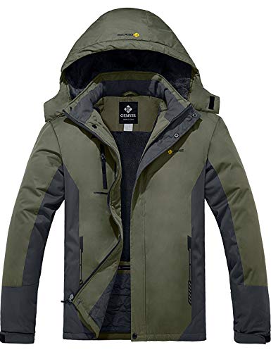 GEMYSE Men's Mountain Waterproof Ski Snow Jacket Winter Windproof Rain Jacket
