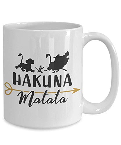 Hakuna Matata Tasse à café Simba du Roi Lion en céramique résistante à la chaleur Tasse à thé en céramique