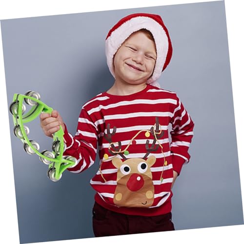 JOINPAYA 2 Peças Sino De Mão Brinquedo Instrumentos Musicais Jingle Bells Instrumento De Dança Sinos