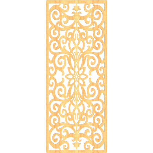 Image of 23 3 /8 inchW x 59 3 /8 inchH x 1 /4 inchT Buel Decorative Fretwork Wood Wall Panels, Cherry