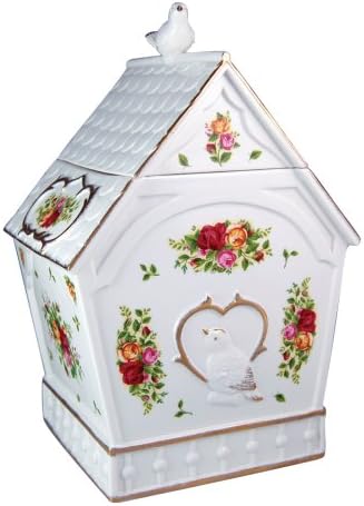 Royal Albert Old Country Roses Birdhouse Cookie Jar