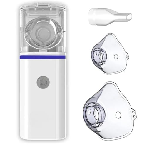 Image of MCP Healthcare Portable Mesh Nebulizer for Adults and Kids - Handheld Cool Mist Steam Inhaler Nebulizer (White)