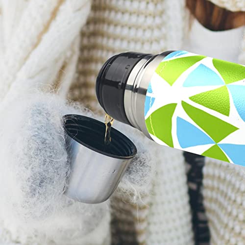 Stainless Steel Leather Vacuum Insulated Mug Abstract Thermos Water Bottle For Hot And Cold Drinks Kids Adults 16 Oz #TOP5