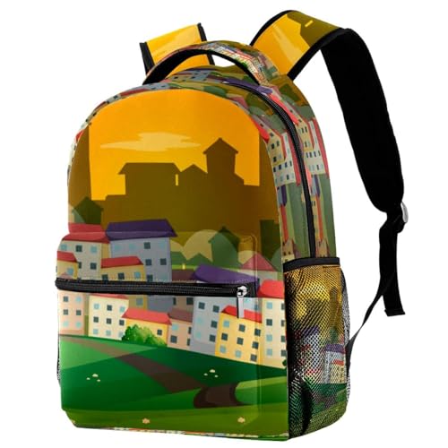Sac à dos d'école multicolore pour le lycée, les sorties urbaines et les weekends