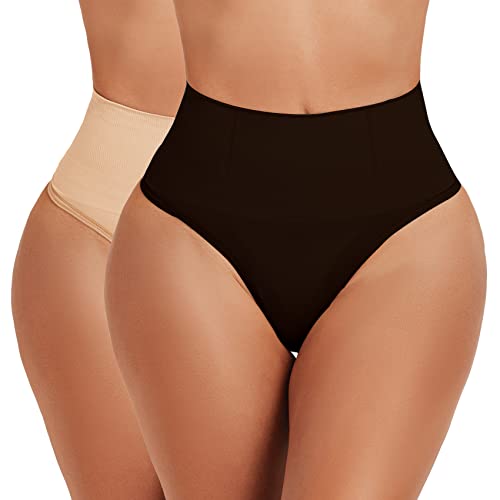 Image of Seamless Thong Shapewear for Women Tummy Control Body Shaper Panties Girdle High Waist Shaping Underwear