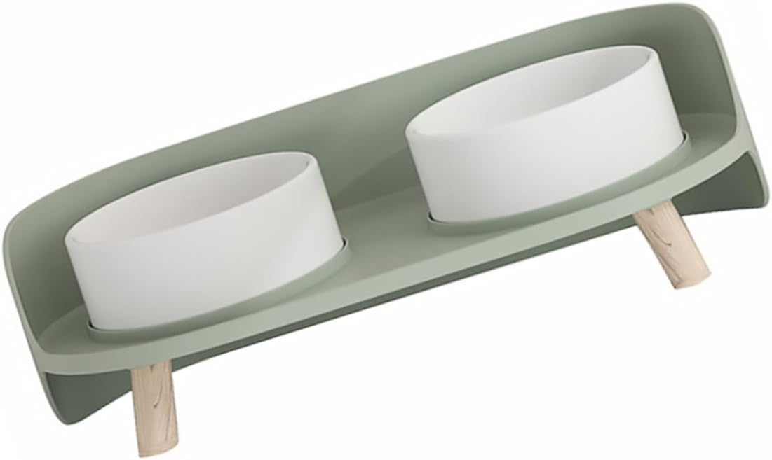 Chin Pet Bowl High Feet Design Ceramic Cat Food Bowl Safe Easy to Clean