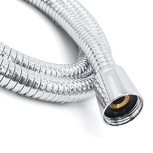 PRISMA Edelstahl Brauseschlauch 160cm mit doppeltem Verdrehschutz MADE IN GERMANY - Duschschlauch Extrem flexibel, verdrehsicher, mit Knickschutz. Metallschlauch mit Drehwirbel