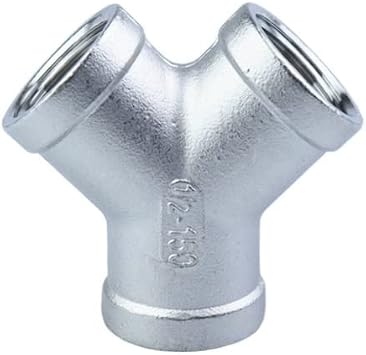 SAHUL 1pcs 304 Stainless Steel Y-Type 3-Way Fitting, Female 1/4" to 1-1/2" BSP1-1/4 inch