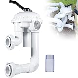 261050 2-Inch HiFlow Multiport Valve Side Mound Replacement for Quad and Triton Pool and Spa D.E. and Sand Filters 7-1/2 Inch Centerline Rebuild Kit with Plumbing and Bulkhead Fittings (White)
