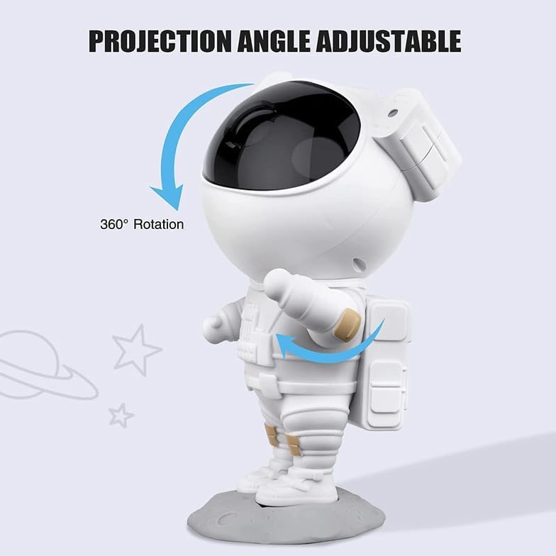 Image of Astronaut Star Projector Galaxy Night Light - 360 Rotating Nebula Lamp with Remote Control & Timer - Space Theme LED Light for Kids Bedroom, Home Decor & Gifts | (ASTRONAUT2)