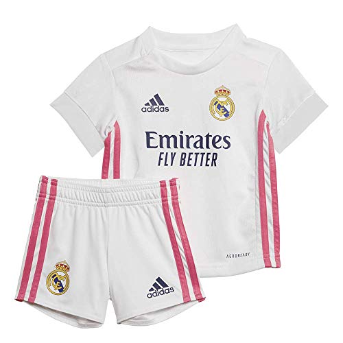 adidas Real H Baby Tuta Sportiva, Bambino, Bimbo 0-24, FQ7484, Bianco, 74 (6/9 Meses)